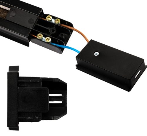 Fekete egyfázisú alumínium sín 100 cm-es sínreflektorokhoz