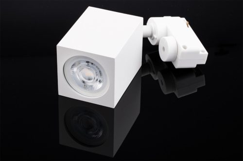 GU10 BRICK Rail Light, fehér, egyfázisú sínekhez