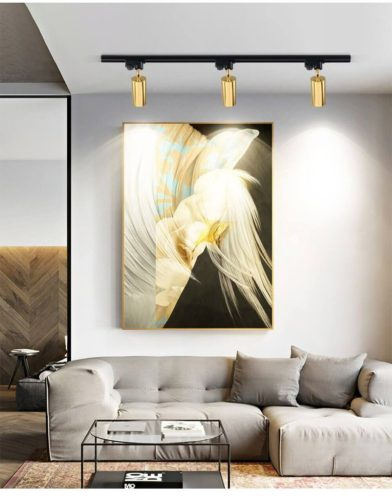 GU10 Arany sínreflektor egyfázisú sínekhez Állítható síntartó görgős SPOT lámpa