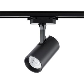  GU10 FEKETE sínreflektor egyfázisú sínekhez Állítható síntartó görgős SPOT lámpa