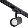 GU10 FEKETE sínreflektor egyfázisú sínekhez Állítható síntartó görgős SPOT lámpa