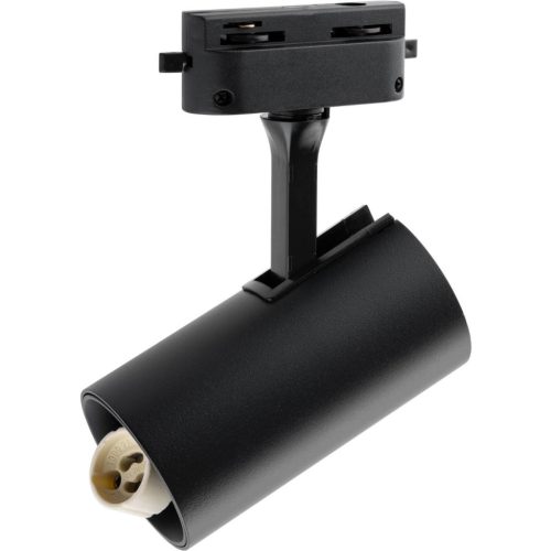 GU10 FEKETE sínreflektor egyfázisú sínekhez Állítható síntartó görgős SPOT lámpa