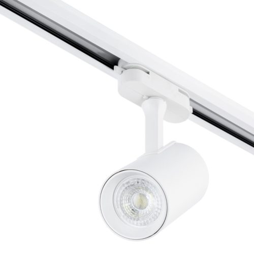 GU10 nyomvonalas spotlámpa FEHÉR egyfázisú sínekhez Állítható síntartó görgős SPOT lámpa