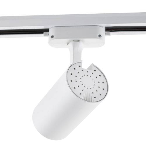 GU10 nyomvonalas spotlámpa FEHÉR egyfázisú sínekhez Állítható síntartó görgős SPOT lámpa
