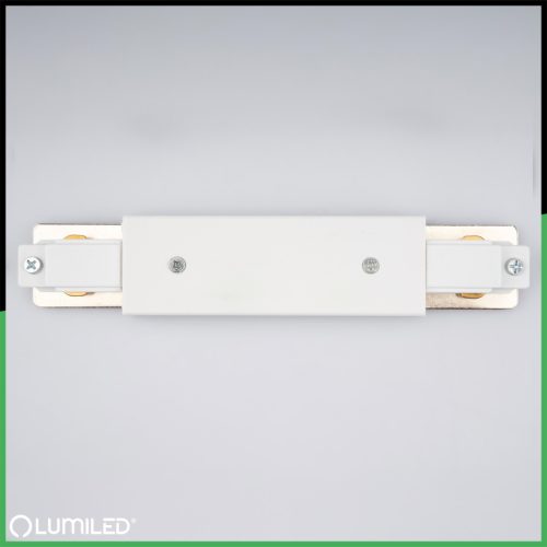 Egyenes csatlakozó tápegységgel, fehér, egyfázisú LUMILED gyűjtősínekhez