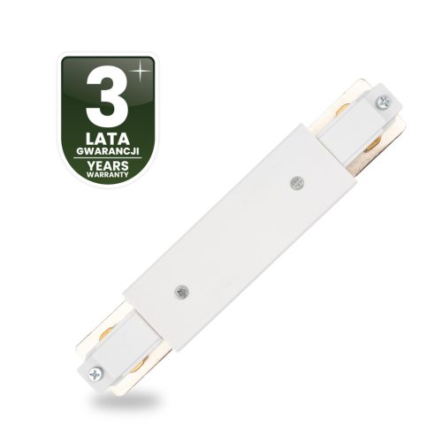 Egyenes csatlakozó tápegységgel, fehér, egyfázisú LUMILED gyűjtősínekhez