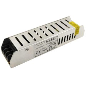   Állandó feszültségű moduláris tápegység 80W 6,6A 12V DC PFC SLIM LED