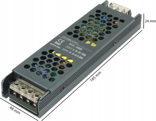Állandó feszültségű moduláris tápegység 200W 12V 16.67A DC SLIM