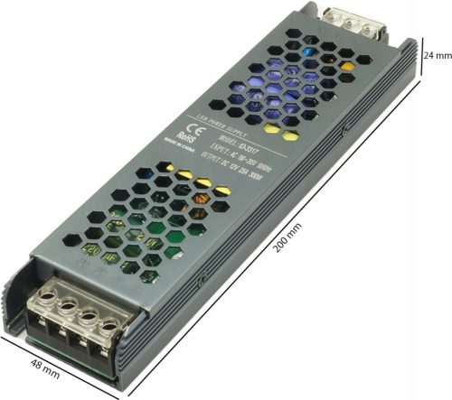 Állandó feszültségű moduláris tápegység 300W 12V 25A DC SLIM