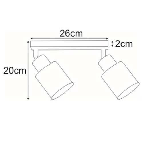 Mennyezeti lámpa  2xE27 K-4781 a TROY GOLD KAJA