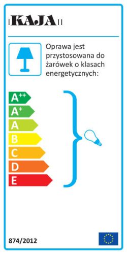 K-3763 asztali lámpa 1xE27 230V Kaja kék-fehér