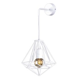   Modern fehér oldalfali lámpa, skandináv stílusú nappali karám, 1xE27