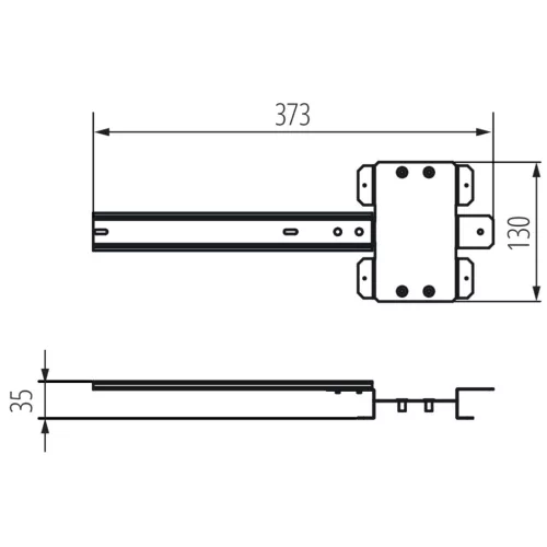 DIN-sín adapter elosztószekrényhez KMCCB125 IN DB18 Kanlux IDEAL