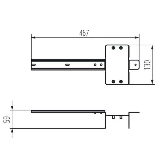 DIN-sín adapter elosztószekrényhez KMCCB125 DB24 Kanlux IDEAL