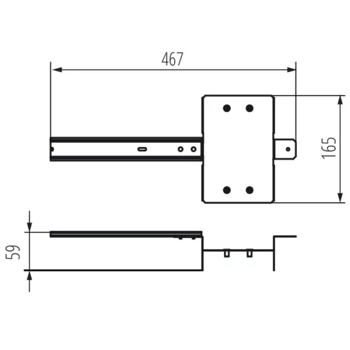 DIN-sín adapter TS KMCCB200/250 DIN DB24 Kanlux IDEAL