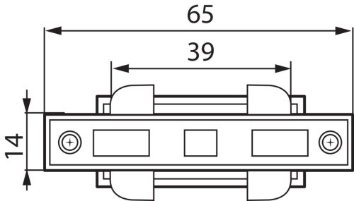 I. típusú egyenes csatlakozó belső gyűjtősínekhez 16A fehér TEAR Kanlux