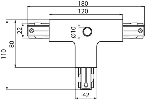 Lineáris csatlakozó belső gyűjtősínekhez 16A Fehér TEAR Kanlux