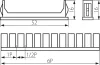 Takaróelem elosztószekrényhez 2x 1P 8x 0.5P 6 Modułów Kanlux
