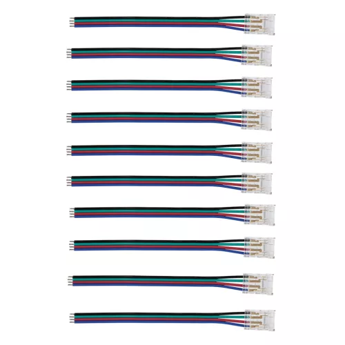 LED szalag RGB csiptető csatlakozó egyoldalas 12cm 12-24V CON Kanlux 10db.