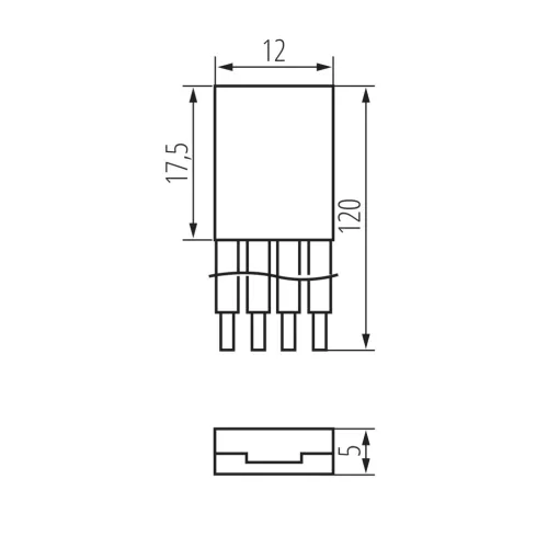 LED szalag RGB csiptető csatlakozó egyoldalas 12cm 12-24V CON Kanlux 10db.