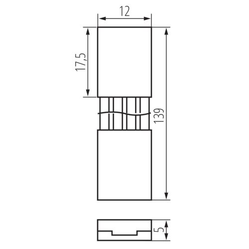 LED Szalag Csatlakozó RGB Csipesz Kétoldalas 12cm 12-24V CON Kanlux 10db.