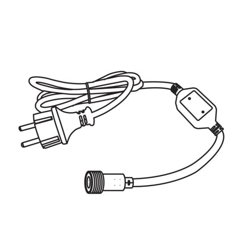 Csatlakozókábel tápegységgel fénykötelekhez 230V IP65 GIVRO Kanlux