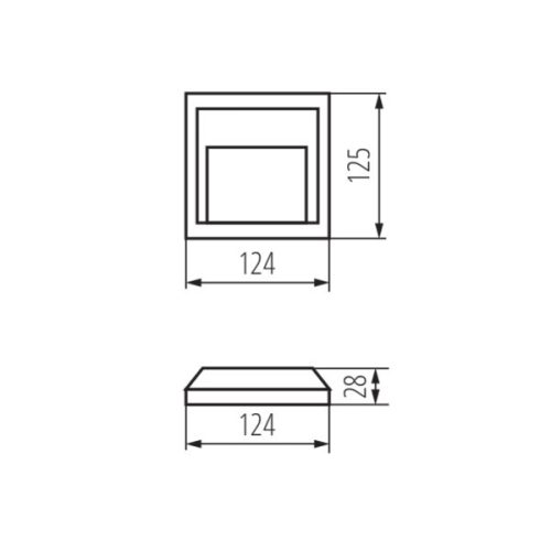 Felületre szerelhető fali lámpatest CROTO LED szürke 1.1W 30lm 6500K hideg 230V Kanlux
