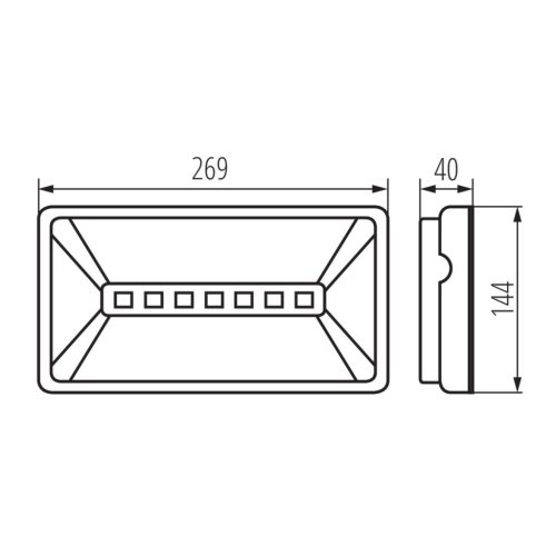Vészjelző LED lámpa 2,5 W = 3,3 W 150 lm 5000 K Hideg, felületre szerelhető fehér IP65 ONTEC Kanlux