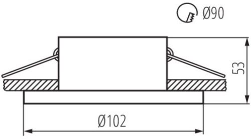 Halogén süllyesztett mennyezeti lámpatest IMINES MR16 GU10 matt fehér Kanlux