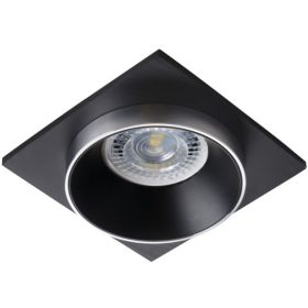   Négyzet alakú halogén mennyezeti lámpatest SIMEN MR16 GU10 ezüst és fekete Kanlux