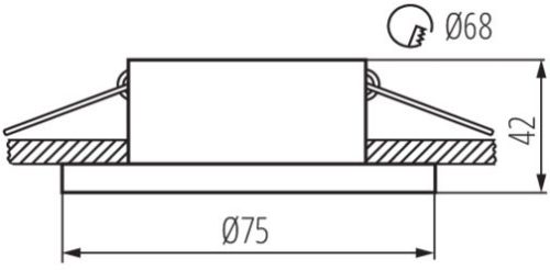 SIMEN MR16 GU10 fekete-fehér Kanlux halogén mennyezeti lámpatest