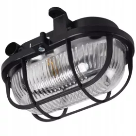   MILO 7040T/PB E27 csatorna lámpatest IP54 fekete garázslámpa KANLUX