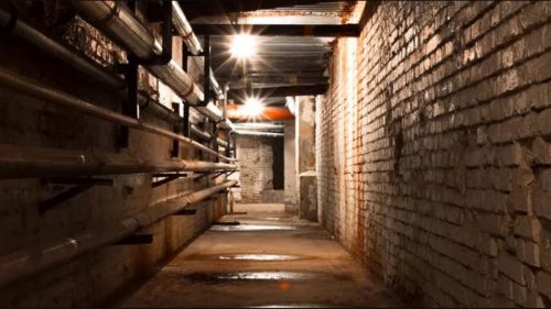 MILO 7040T/PB E27 csatorna lámpatest IP54 fekete garázslámpa KANLUX