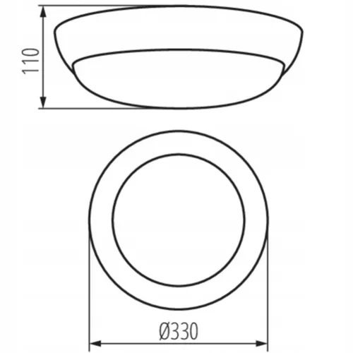 Mennyezeti LED fali lámpa ERTON 2xE27 15W IP44 33cm Fehér KANLUX
