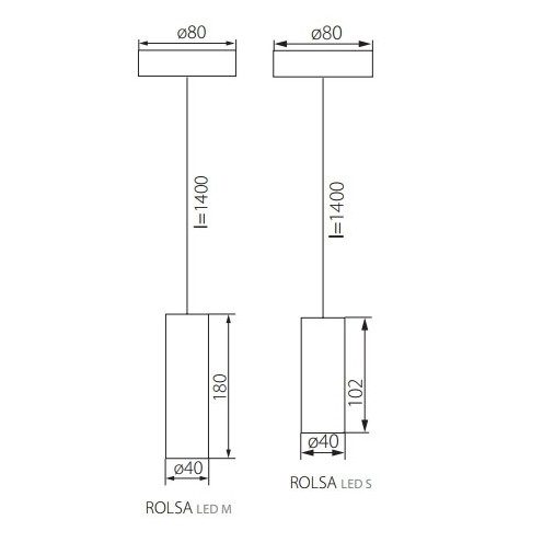 LED függőlámpa 4W 3000K 150cm ROLSA Fehér Kanlux