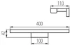 Fali lámpa 40cm ASTEN LED 8W 450lm 4000K Semleges IP44 Kanlux