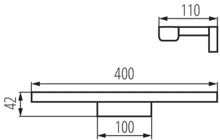 Fali lámpa 40cm ASTEN LED 8W 450lm 4000K Semleges IP44 Kanlux