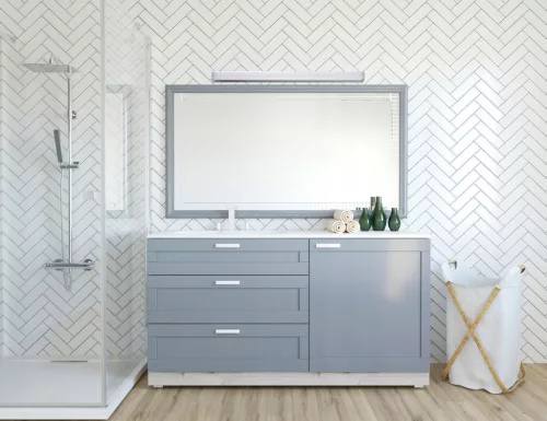 LED fali és mennyezeti lámpa fürdőszobai lámpatest 15W 4000K IP44 60cm fekete KANLUX