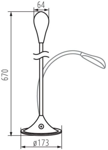 Franco LED asztali lámpa fekete 6.5W 390lm 3000k meleg Kanlux