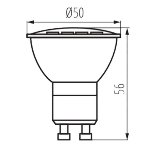 GU10 LED izzó 2.9W 240lm 6500K Hideg 120°