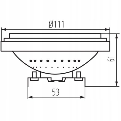 G53 AR111 LED izzó 13W 950lm 2700K Meleg 40° KANLUX