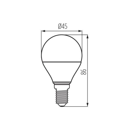 LED izzó IQ-LED Sphere E14 G45 7.2W 806lm 2700K Meleg KANLUX