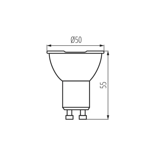 LED izzó IQ-LED GU10 PAR16 4.9W 550lm 2700K Meleg KANLUX