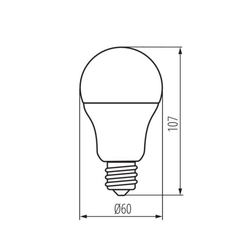 LED izzó E27 A60 8W 810lm 3000K Meleg KANLUX