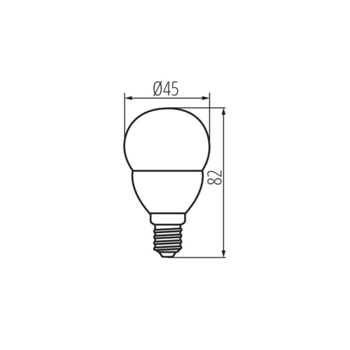 LED izzó G45 Sphere E14 6.5W 806lm 3000K meleg KANLUX