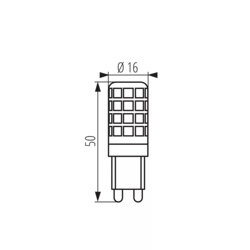 LED izzó G9 3,5 W = 34 W 360 lm 3000 K Meleg ZUBI Kanlux