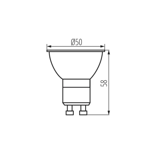 LED izzó GU10 PAR16 7W = 71W 1000lm 6500K Hideg Kanlux
