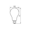 LED izzó B22 Edison A60 7W = 60W 806lm 2700K Meleg, szabályozható fényerejű, átlátszó XLEDIMW Filament Kanlux