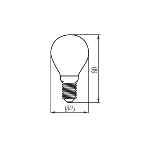 LED izzó E14 Edison G45 3.8W = 60W 806lm 4000K Semleges Átlátszó XLEDEX Filament Kanlux