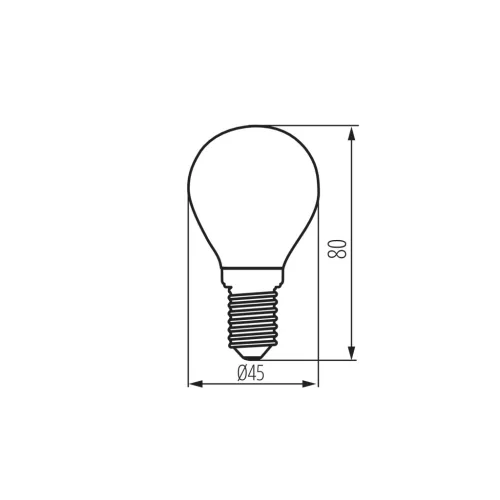 LED izzó E14 Edison G45 7W = 75W 1055lm 4000K semleges átlátszó XLED Filament Kanlux